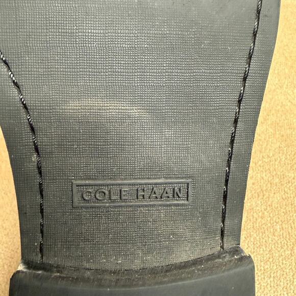 Cole Haan Black Charcoal Leather Lace Up Chukka Boots Men\'s Size 10.5M